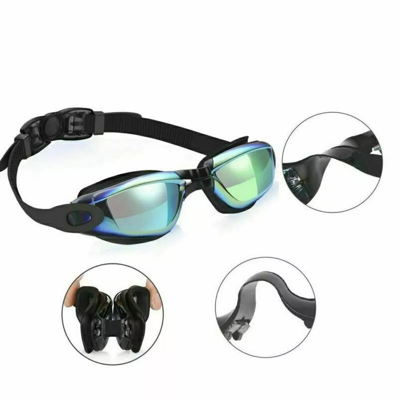 Professional Anti-Fog Swim Goggles for Men & Women – UV Protection, No-Leak Design, Adjustable Strap