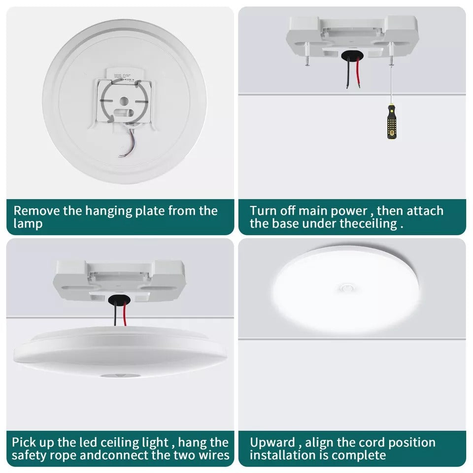 LED Ceiling Light with Motion Sensor – Energy Efficient & Automatic On/Off