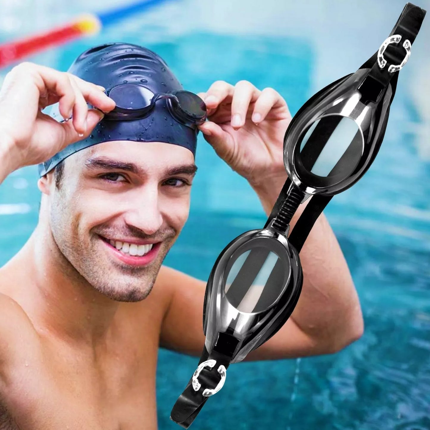 Professional Anti-Fog Swim Goggles for Men & Women – UV Protection, No-Leak Design, Adjustable Strap