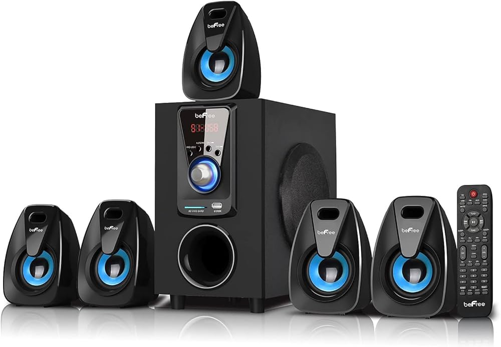 Bluetooth Surround Sound Speaker System - Blue, 5.1 Pakistan